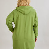 Langes Hoodie mit Cut-Out - Grün – Grün