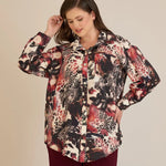 Elegante Hemdbluse aus feiner Viskose – Bordeaux – Burgund