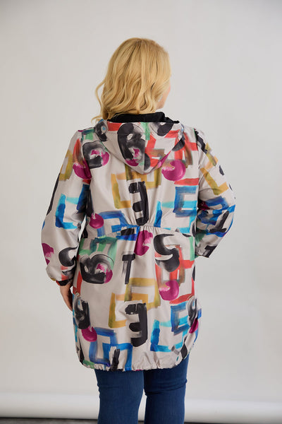 Leichte Frühlingsjacke mit Print und Baumwollfutter
