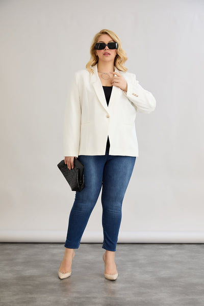 Elegante und moderne Jacke mit Futter - Weiß