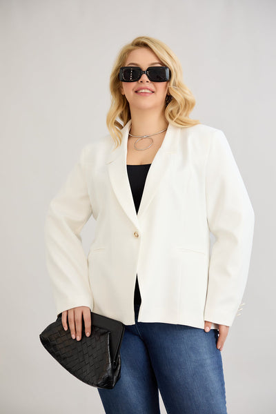 Elegante und moderne Jacke mit Futter - Weiß