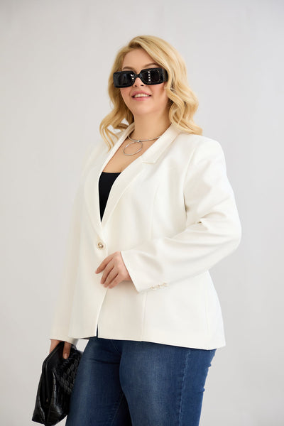 Elegante und moderne Jacke mit Futter - Weiß