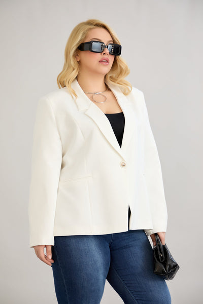 Elegante und moderne Jacke mit Futter - Weiß