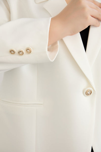 Elegante und moderne Jacke mit Futter - Weiß