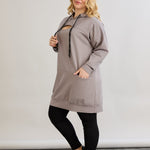 Langes Hoodie mit Cut-Out - Grau – Grau