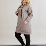 Langes Hoodie mit Cut-Out - Grau – Grau