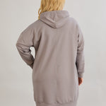Langes Hoodie mit Cut-Out - Grau – Grau