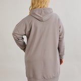 Langes Hoodie mit Cut-Out - Grau – Grau