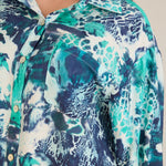 Elegante Hemdbluse aus feiner Viskose – Türkis – Türkis