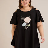 Sommerliche Baumwolltunika mit Print – Geblümt – Blumen