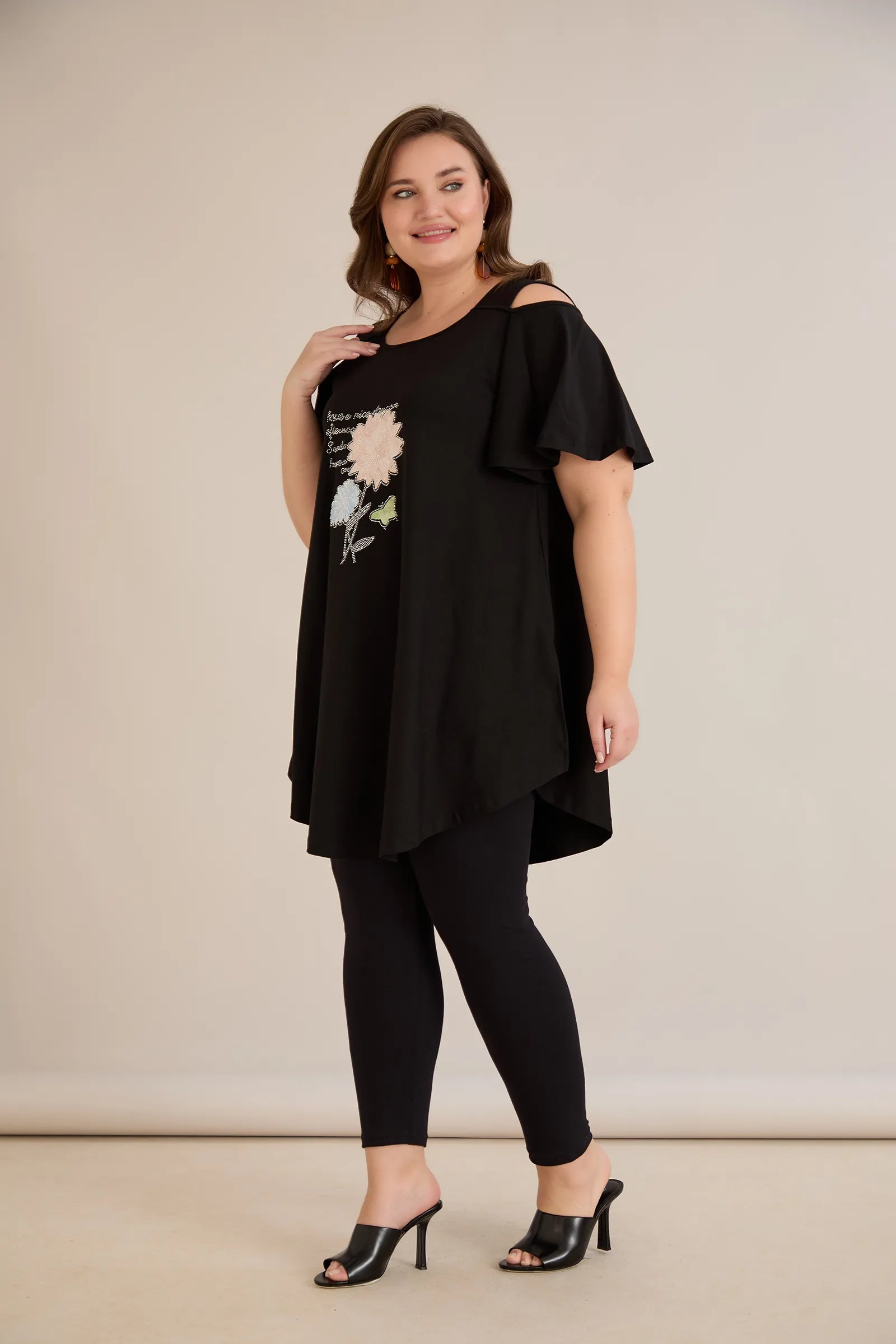 Sommerliche Baumwolltunika mit Print – Geblümt – Blumen
