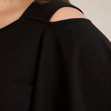 Sommerliche Baumwolltunika mit Print - Schwarz – Schwarz