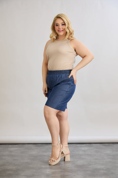 Jeans-Shorts mit zwei Fronttaschen