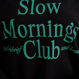 Casual-bluse mit Schriftzug „Slow Morning“ - Grün – Grün