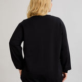 Casual-bluse mit Schriftzug „Slow Morning“ - Grün – Grün