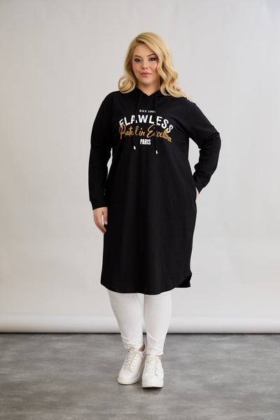 Baumwoll-Tunika-Kleid mit Print