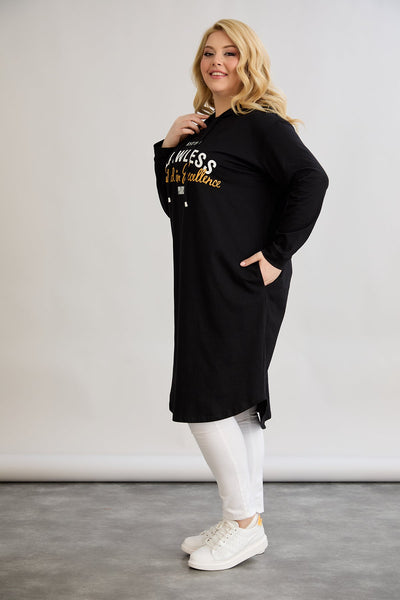 Baumwoll-Tunika-Kleid mit Print