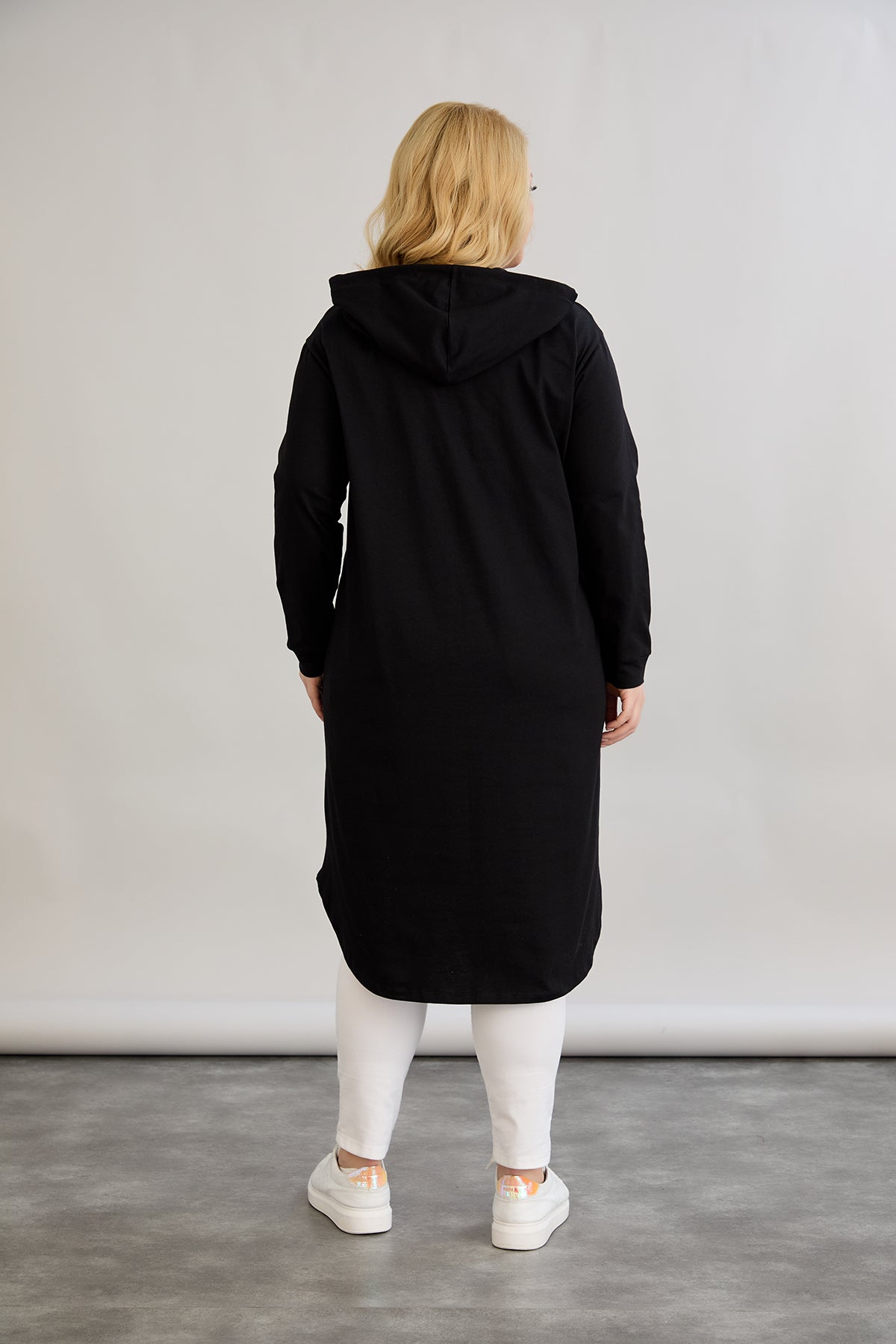 Baumwoll-Tunika-Kleid mit Print