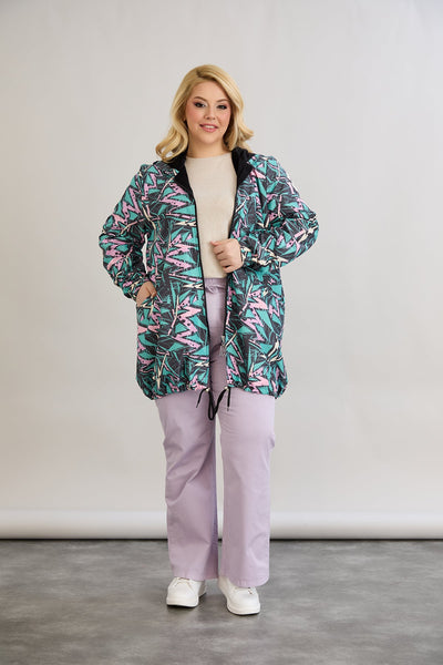 Leichte Frühlingsjacke mit Print und Baumwollfutter - Multifarbe