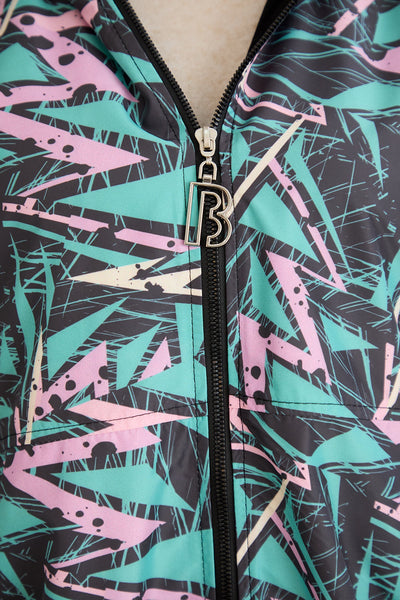 Leichte Frühlingsjacke mit Print und Baumwollfutter - Multifarbe