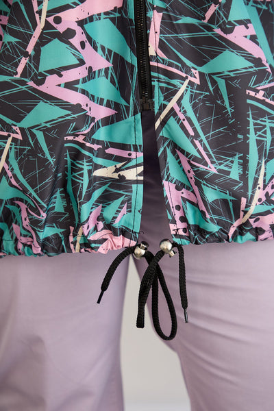 Leichte Frühlingsjacke mit Print und Baumwollfutter - Multifarbe