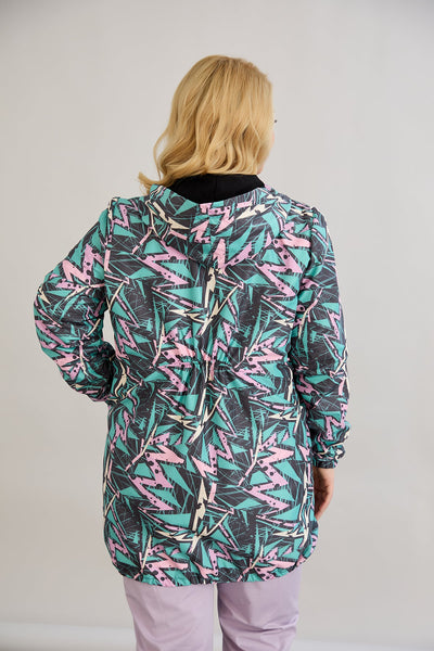 Leichte Frühlingsjacke mit Print und Baumwollfutter - Multifarbe