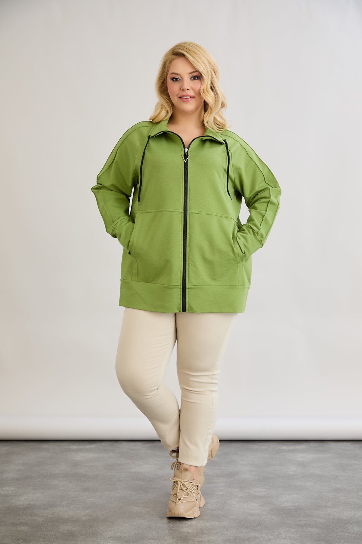 Sweatjacke Daily - Grün