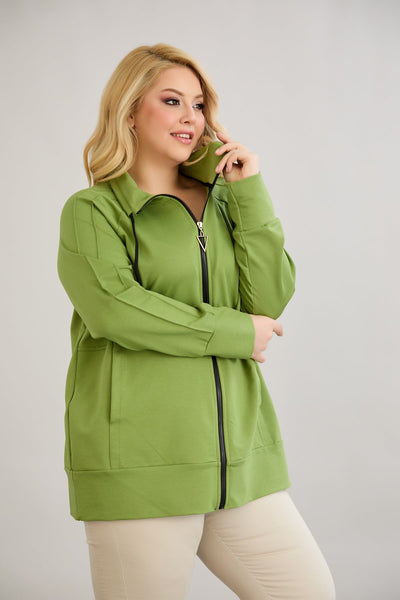 Sweatjacke Daily - Grün