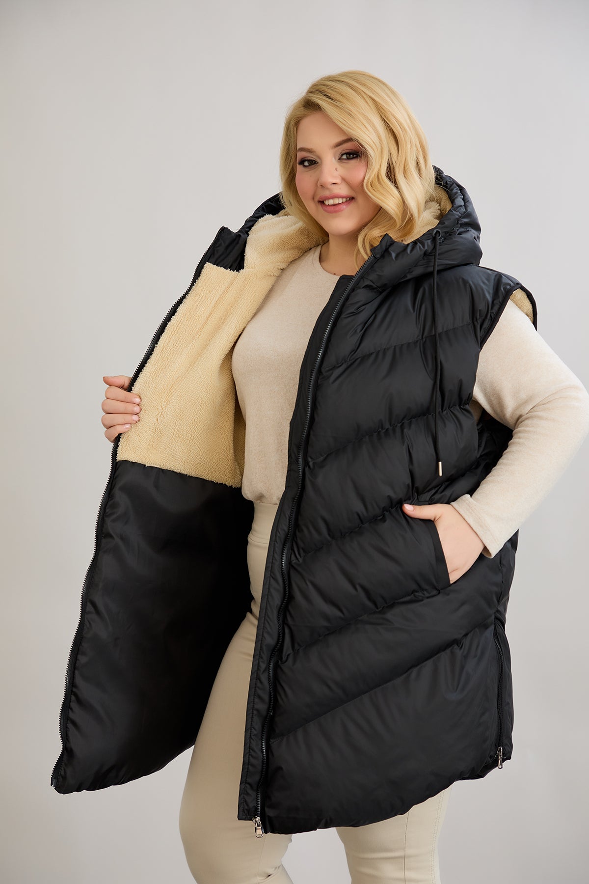 Warme Weste – Oversize in Übergrößen