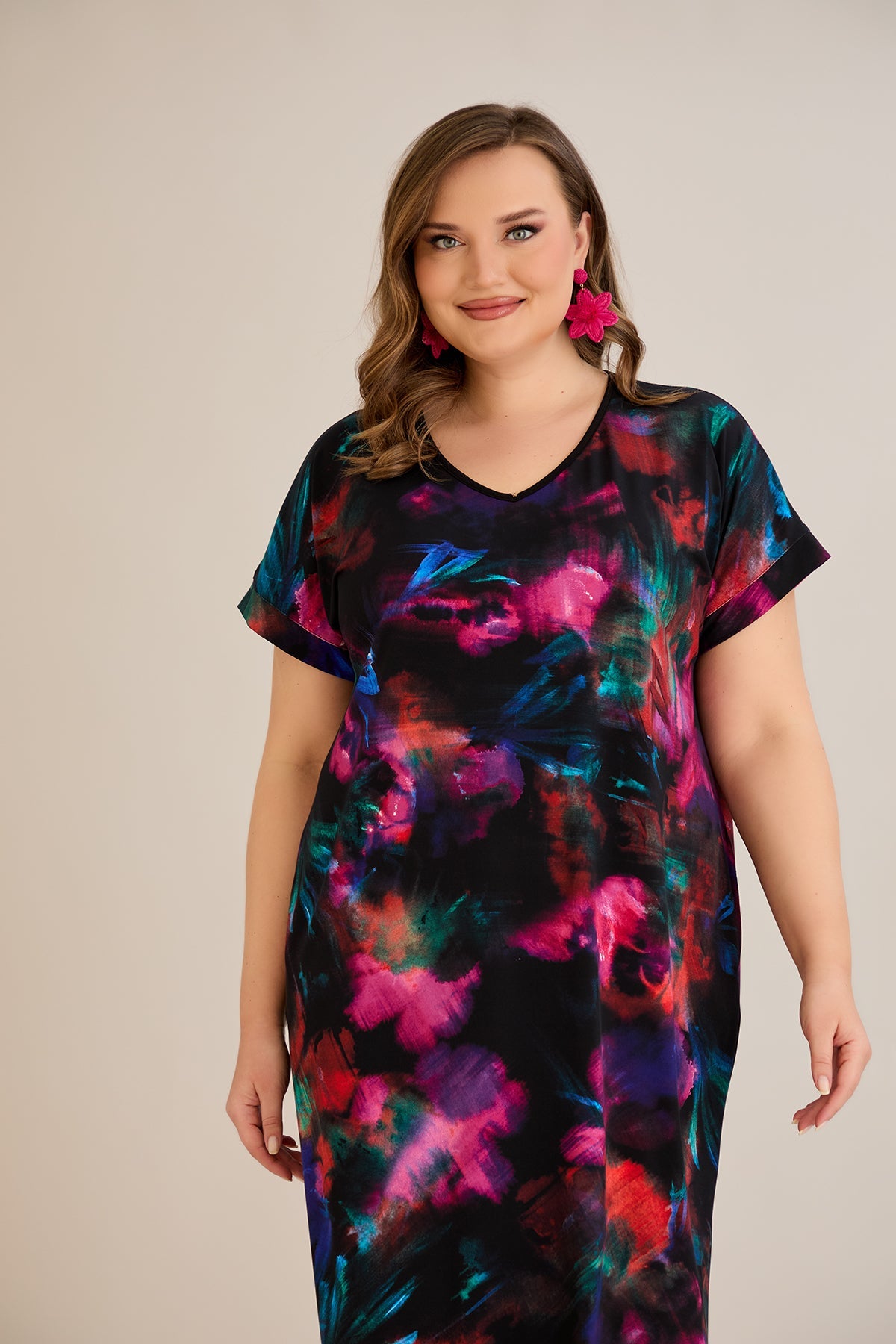 Sommerkleid mit Rückenschleife und V-Ausschnitt