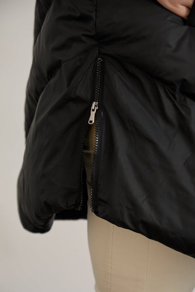 Warme Weste – Oversize - Schwarz