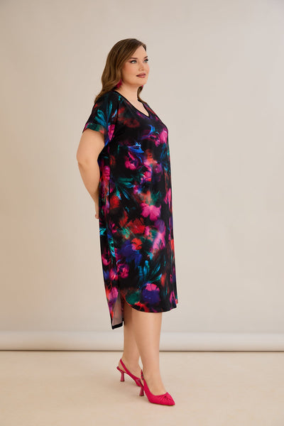 Sommerkleid mit Rückenschleife und V-Ausschnitt