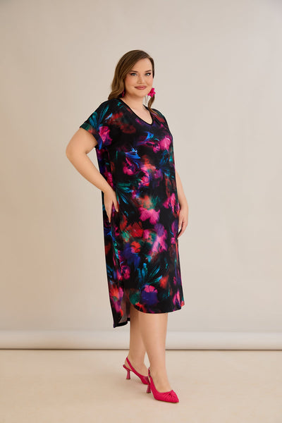 Sommerkleid mit Rückenschleife und V-Ausschnitt