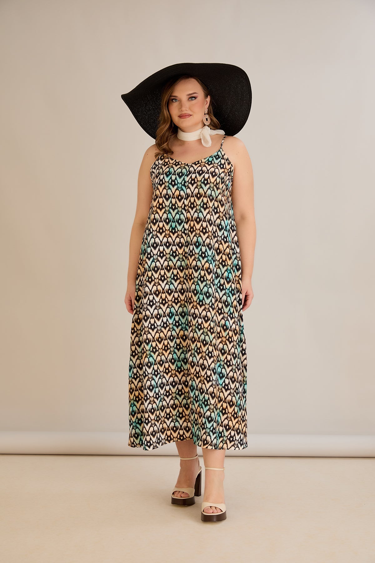 Kleid aus Viskose mit Print