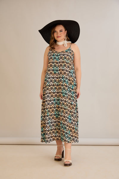 Kleid aus Viskose mit Print