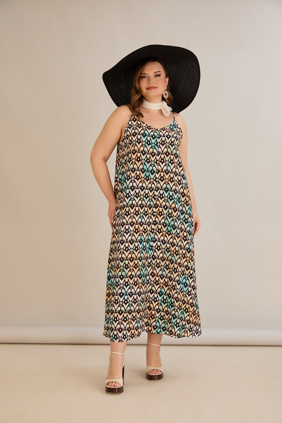 Kleid aus Viskose mit Print