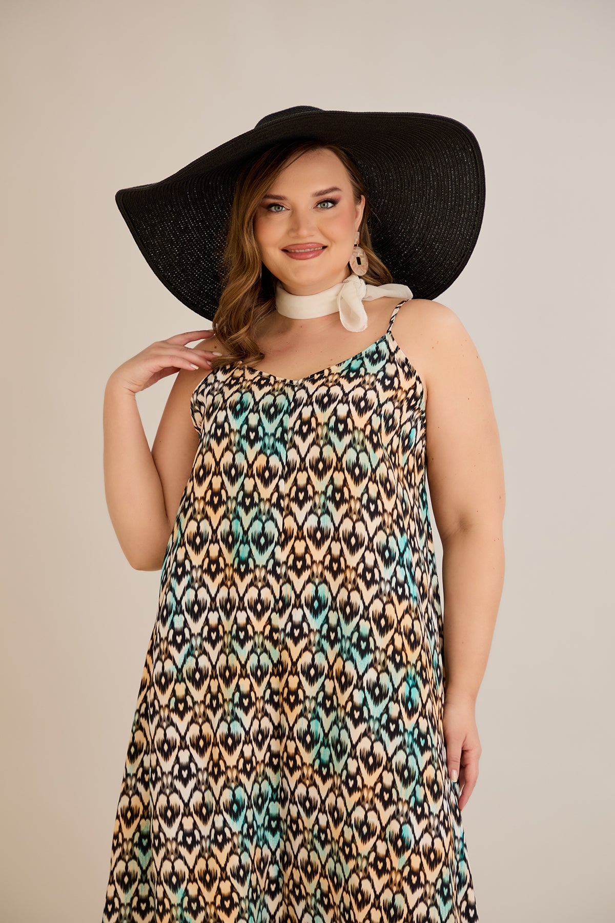 Kleid aus Viskose mit Print