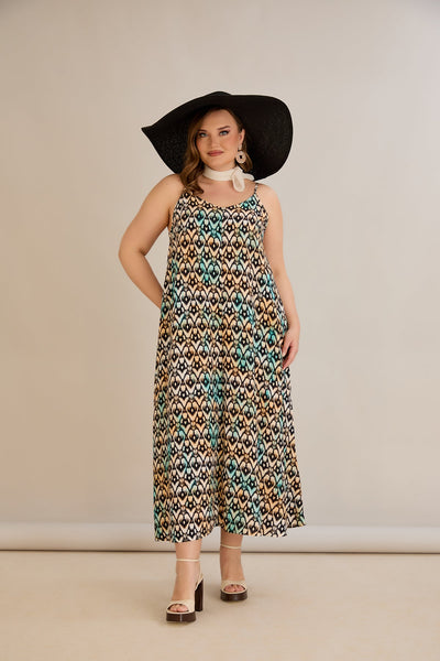 Kleid aus Viskose mit Print