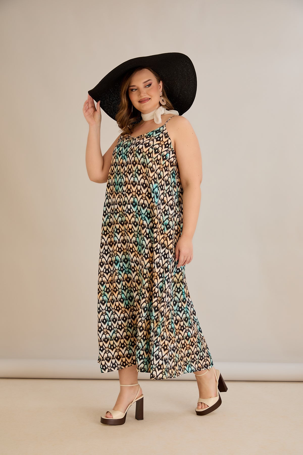 Kleid aus Viskose mit Print