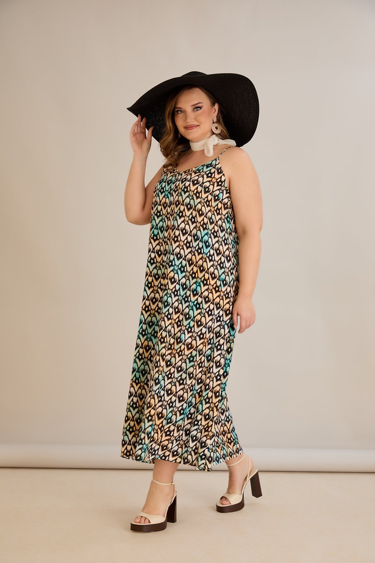 Kleid aus Viskose mit Print