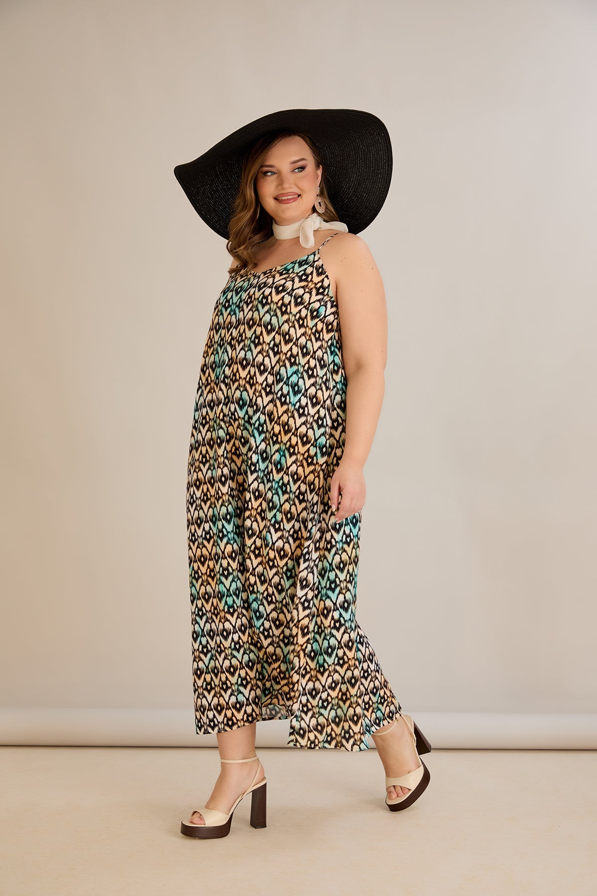 Kleid aus Viskose mit Print