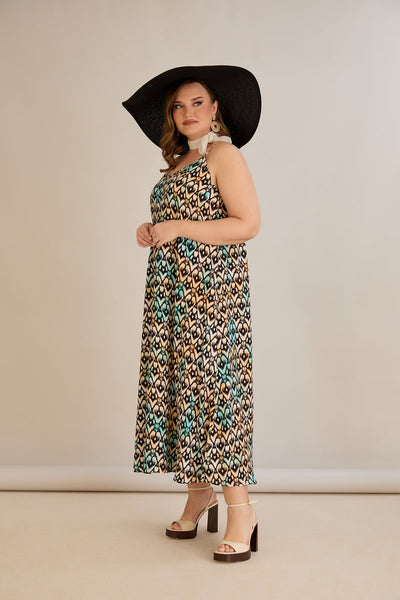 Kleid aus Viskose mit Print