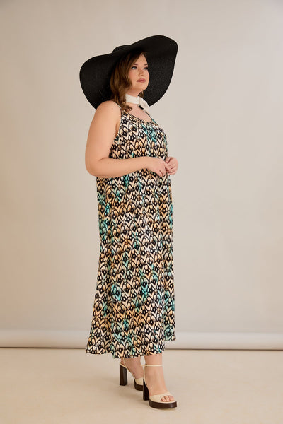 Kleid aus Viskose mit Print