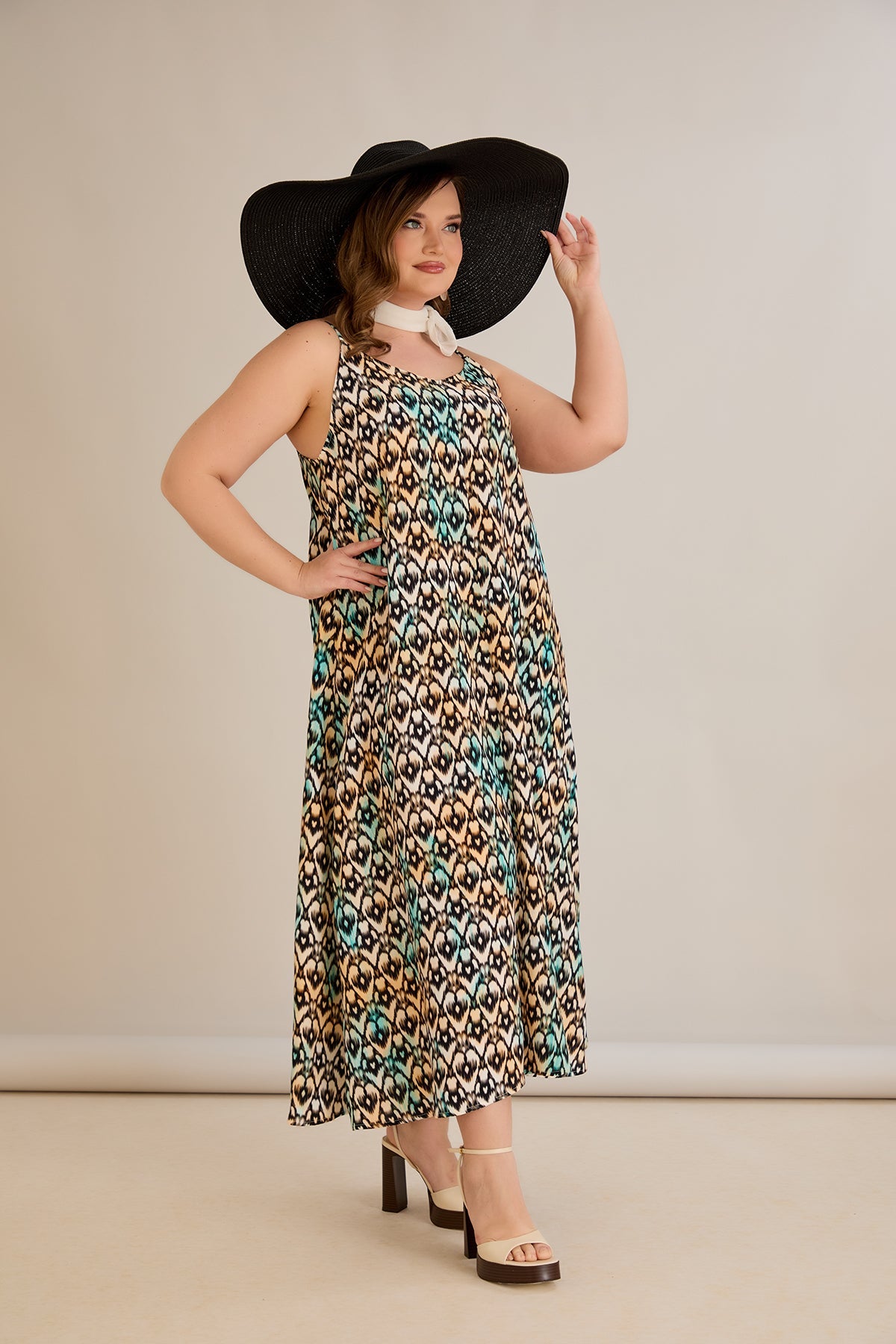 Kleid aus Viskose mit Print