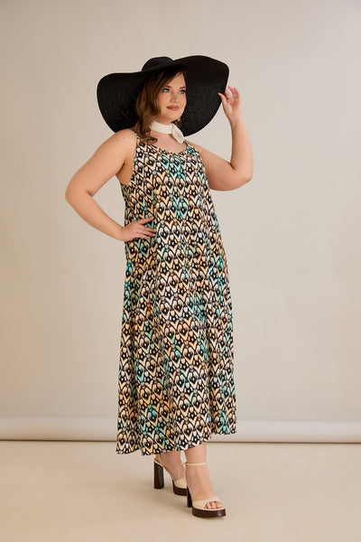 Kleid aus Viskose mit Print