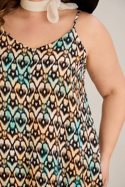 Kleid aus Viskose mit Print