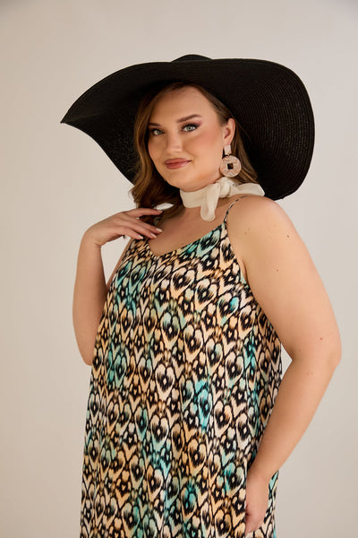 Kleid aus Viskose mit Print