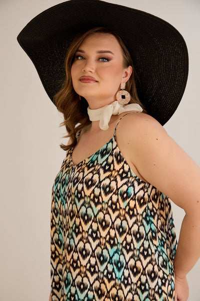Kleid aus Viskose mit Print