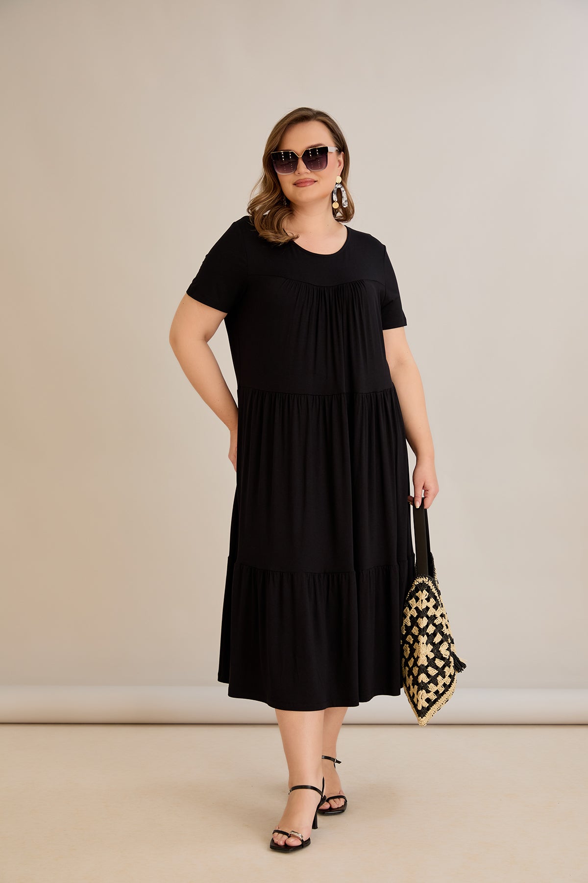 Sommerkleid aus Ecovero-Viskose - Schwarz - 10118