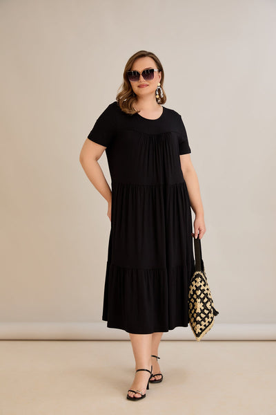 Sommerkleid aus Ecovero-Viskose - Schwarz - 10118